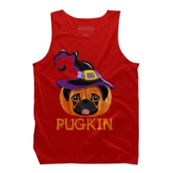 Men's Design By Humans Pugkin Pumpin Halloween By Trantanphat95 Tank Top -Design By Humans GUEST 946e56a8 b69e 47af 8bff fd55e59846ac