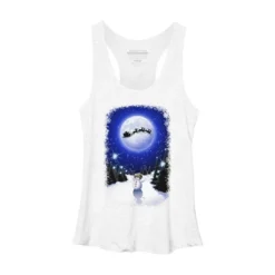 Women's Design By Humans Magical Snowman's Christmas Eve By BluedarkArt Racerback Tank Top -Design By Humans GUEST 96d3feff 943c 4a9e 8859 b72ec2ba4f57