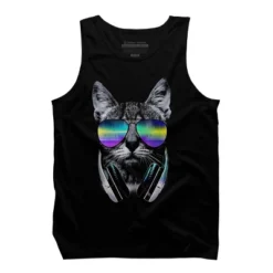 Men's Design By Humans Music Lover Cat By Clingcling Tank Top -Design By Humans GUEST 96e7abf8 9003 49d6 b917 4ccc6273ddb8