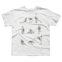 Boy's Design By Humans Skeleton Yoga By Huebucket T-Shirt -Design By Humans GUEST 978e6f48 0e14 445d b54b 1aea973d63fe