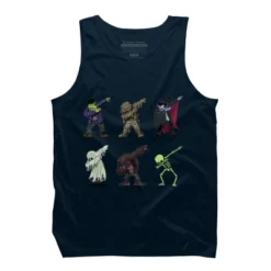 Men's Design By Humans Dabbing Halloween Creatures Skeleton Zombie Dab By Vomaria Tank Top -Design By Humans GUEST 97bd5523 8efc 494a 8f94 8684d5ddb4a0
