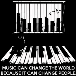 Junior's Design By Humans Music Can Change The World By Jandastore T-Shirt