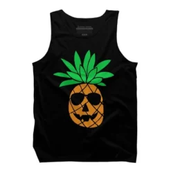 Men's Design By Humans HALLOWEEN PINEAPPLE PUMPKIN THEMED By Ujangkasep Tank Top -Design By Humans GUEST 992b17e2 9cd3 42d1 8a6b bac2ad3255a8