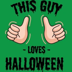 Boy's Design By Humans This Guy Loves Halloween By MultimediaOne T-Shirt