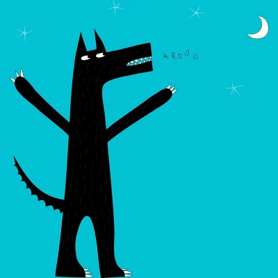 Girl's Design By Humans Arooo! By NicSquirrell T-Shirt 1 Girl's Design By Humans Arooo! By NicSquirrell T-Shirt