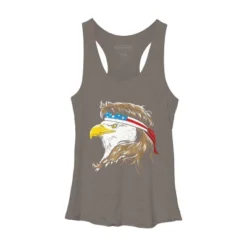 Women's Design By Humans July 4th Eagle Mullet American Flag By Corndesign Racerback Tank Top -Design By Humans GUEST 9b4f7ac2 dd68 4636 b0bd a7128062a083