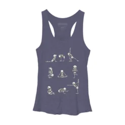 Women's Design By Humans Skeleton Yoga By Huebucket Racerback Tank Top -Design By Humans GUEST 9b6570ba 80e3 48d7 a75c 4ac816672592