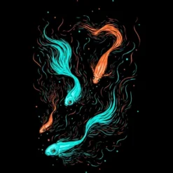 Junior's Design By Humans Neon Float By StevenToang T-Shirt