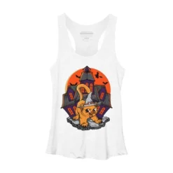 Women's Design By Humans Halloween Cat By SummitStore Racerback Tank Top -Design By Humans GUEST 9bed38f2 ef49 46d2 9b86 8b3471b2de57