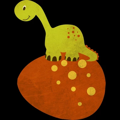 Junior's Design By Humans Happy Cute Dino By Parjono T-Shirt 1 Junior's Design By Humans Happy Cute Dino By Parjono T-Shirt