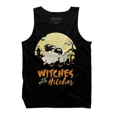Men's Design By Humans Halloween Camping Witches Hitches Funny By RedBirdLS Tank Top 4 Men's Design By Humans Halloween Camping Witches Hitches Funny By RedBirdLS Tank Top - Image 4