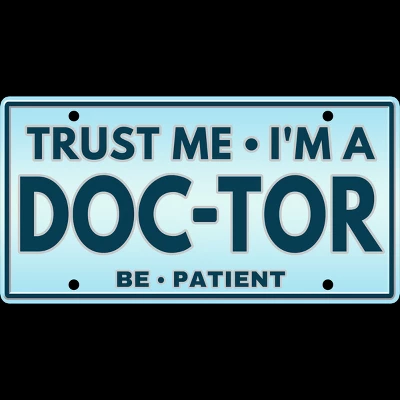 Men's Design By Humans Trust Me I'm A Doc-tor License Plate By Punsalan Tank Top 1 Men's Design By Humans Trust Me I'm A Doc-tor License Plate By Punsalan Tank Top