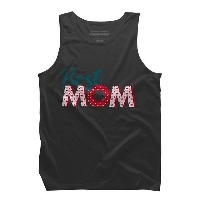 Men's Design By Humans Best Mom Heart Pattern By Semir Tank Top 3 Men's Design By Humans Best Mom Heart Pattern By Semir Tank Top - Image 3