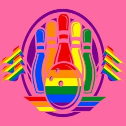 Design By Humans Bowling Pins Pridey By Legato Tendo Racerback Tank Top