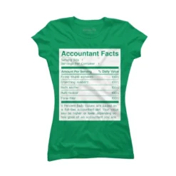 Junior's Design By Humans Accountant Nutrition Facts Label By EJamjar T-Shirt -Design By Humans GUEST 9e1cf907 d75e 4b67 9e08 2b1d5d805c5c