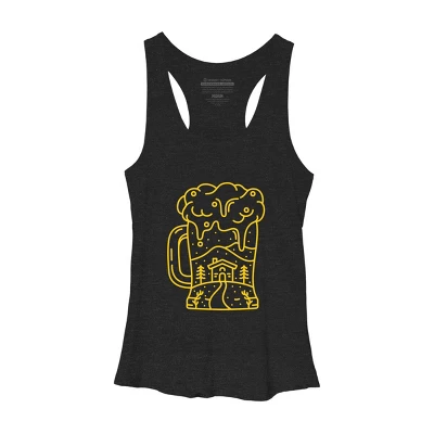 Women's Design By Humans Christmas Beer By VEKTORKITA Racerback Tank Top 3 Women's Design By Humans Christmas Beer By VEKTORKITA Racerback Tank Top - Image 3