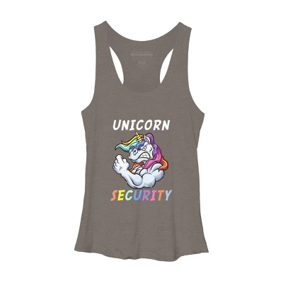 Women's Design By Humans Halloween Dad Mom Daughter Adult Costume - Unicorn Security By MINHMINH Racerback Tank Top 10 Women's Design By Humans Halloween Dad Mom Daughter Adult Costume - Unicorn Security By MINHMINH Racerback Tank Top - Image 10