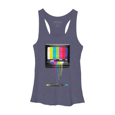 Women's Design By Humans Retro TV By Clingcling Racerback Tank Top 5 Women's Design By Humans Retro TV By Clingcling Racerback Tank Top - Image 5