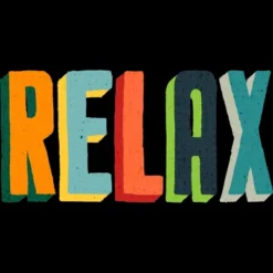 Junior's Design By Humans Relax Color Block Letters By Radiomode T-Shirt