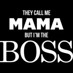 Women's Design By Humans They Call Me Mama But I'm The Boss By Shirz Racerback Tank Top