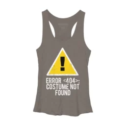 Women's Design By Humans Halloween Error 404 Costume Not Found Apparel By COVI Racerback Tank Top -Design By Humans GUEST a2a821d2 cfb6 42dc 9998 6dccf1a00121