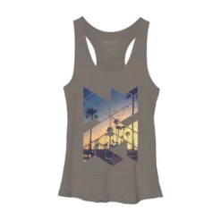 Women's Design By Humans Vintage Palm Beach Geometric By Magnussons Racerback Tank Top -Design By Humans GUEST a547394b 3e88 40ed b1c8 1322877dcfe4