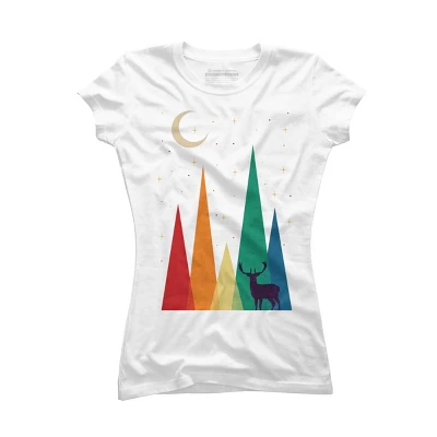 Junior's Design By Humans Vintage Rustic Weathered Grunge Reindeer And The Nature By Benblunders T-Shirt 4 Junior's Design By Humans Vintage Rustic Weathered Grunge Reindeer And The Nature By Benblunders T-Shirt - Image 4