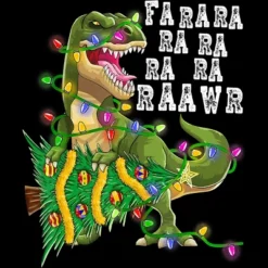 Men's Design By Humans Dinosaur Christmas By NekoShop Tank Top