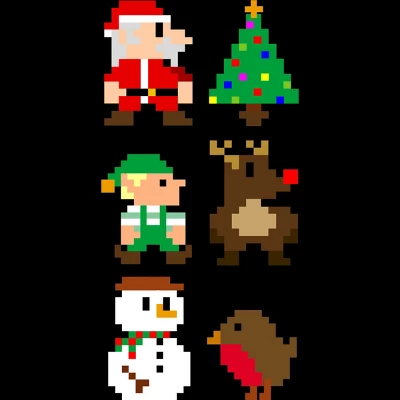 Women's Design By Humans 8Bit Christmas By JakeSmith Racerback Tank Top 1 Women's Design By Humans 8Bit Christmas By JakeSmith Racerback Tank Top