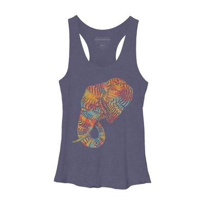 Women's Design By Humans Elephant (Majestic) By Kase Racerback Tank Top 4 Women's Design By Humans Elephant (Majestic) By Kase Racerback Tank Top - Image 4