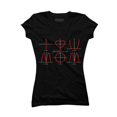 Junior's Design By Humans I Love You Mom Math Equations By WatercolorFun T-Shirt 2 Junior's Design By Humans I Love You Mom Math Equations By WatercolorFun T-Shirt - Image 2