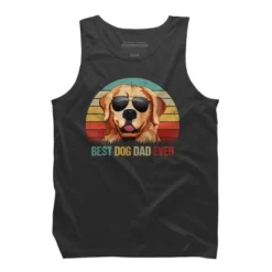 Men's Design By Humans Best Dog Dad Ever Golden Retriever By LuckyCharm99 Tank Top -Design By Humans GUEST a8b4e6d5 a32d 4b23 8425 00788d83dd12