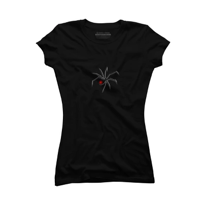 Junior's Design By Humans Halloween Spider Tshirt By Bambino T-Shirt 3 Junior's Design By Humans Halloween Spider Tshirt By Bambino T-Shirt - Image 3