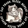 Junior's Design By Humans Eat Garbage Sleep Repeat Cute Funny Gift By EduEly T-Shirt