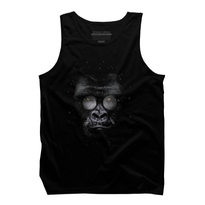 Men's Design By Humans Nerd Gorillaz By Ikaruz Tank Top 6 Men's Design By Humans Nerd Gorillaz By Ikaruz Tank Top - Image 6
