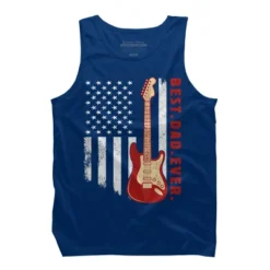 Men's Design By Humans Best Dad Ever Guitar And Flag By MINHMINH Tank Top -Design By Humans GUEST aed73066 edea 4d89 8daf d5495d3379be