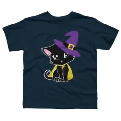Boy's Design By Humans Halloween Cat By AdrianaOliveira T-Shirt -Design By Humans GUEST af75d28e 602d 4329 8147 18ce3f76f1b5