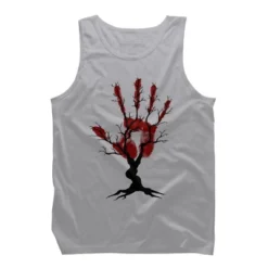 Men's Design By Humans Halloween Tree By AisenArt Tank Top -Design By Humans GUEST afd437eb 4d12 40eb 9863 fb4ae21be69c