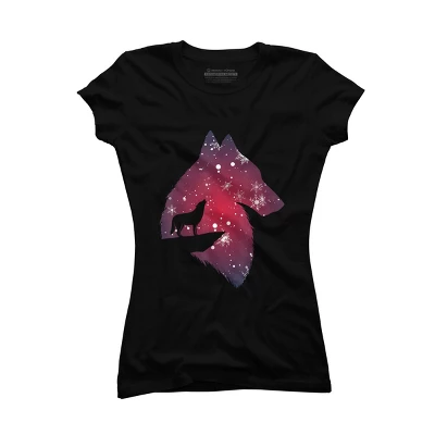 Junior's Design By Humans Funny Christmas Wolf With Snowfall Outfit Adults Baby Kids T-Shi By NekoShop T-Shirt 3 Junior's Design By Humans Funny Christmas Wolf With Snowfall Outfit Adults Baby Kids T-Shi By NekoShop T-Shirt - Image 3