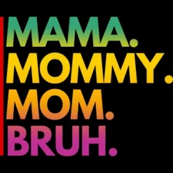 Men's Design By Humans Mother's Day Mama Mommy Mom Bruh Rainbow Text By Punsalan Tank Top