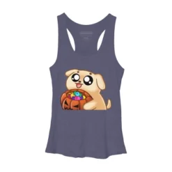 Women's Design By Humans Halloween Candy Pup By Puppers Racerback Tank Top -Design By Humans GUEST b26864a7 e055 474a 83c3 97e5b27962a5