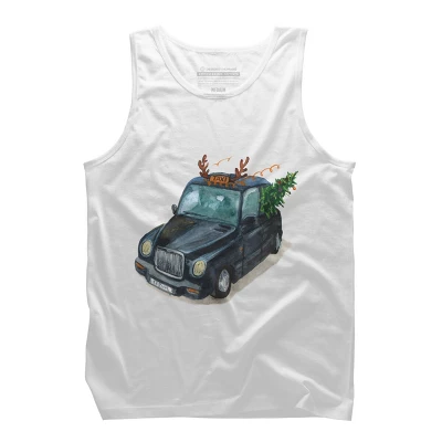 Men's Design By Humans Christmas Cab By ValerieShephard Tank Top 5 Men's Design By Humans Christmas Cab By ValerieShephard Tank Top - Image 5