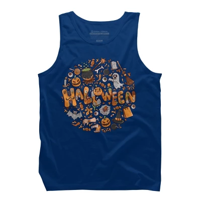 Men's Design By Humans Happy Halloween Greeting Holiday Illustration By Ghinan Tank Top 6 Men's Design By Humans Happy Halloween Greeting Holiday Illustration By Ghinan Tank Top - Image 6
