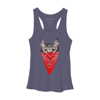 Women's Design By Humans Gangster Cat By Clingcling Racerback Tank Top 5 Women's Design By Humans Gangster Cat By Clingcling Racerback Tank Top - Image 5