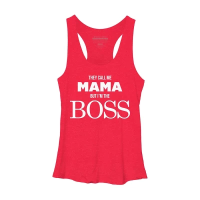 Women's Design By Humans They Call Me Mama But I'm The Boss By Shirz Racerback Tank Top 6 Women's Design By Humans They Call Me Mama But I'm The Boss By Shirz Racerback Tank Top - Image 6
