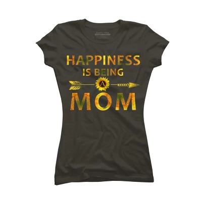 Junior's Design By Humans Happiness Is Being A Mom Sunflower Arrow By Shirtpublic T-Shirt 4 Junior's Design By Humans Happiness Is Being A Mom Sunflower Arrow By Shirtpublic T-Shirt - Image 4