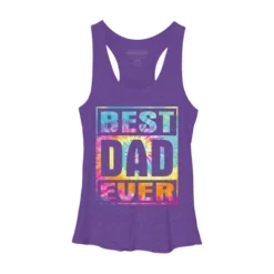 Women's Design By Humans Vintage Tie Dye Best Dad Ever By Racerback Tank Top -Design By Humans GUEST b7597267 a17e 418f 96df 67e9391a1c61
