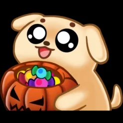 Girl's Design By Humans Halloween Candy Pup By Puppers T-Shirt