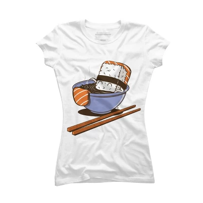 Junior's Design By Humans Sushi Bath Time By FernandoSala T-Shirt 4 Junior's Design By Humans Sushi Bath Time By FernandoSala T-Shirt - Image 4