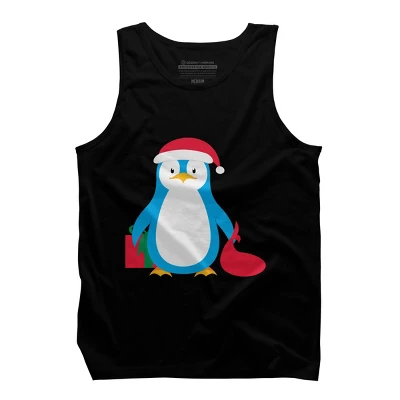 Men's Design By Humans Christmas Penguin By Moredesignsplease Tank Top 6 Men's Design By Humans Christmas Penguin By Moredesignsplease Tank Top - Image 6
